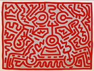 Keith Haring - Growing #4 (Prints and Multiples) h: 30 x w: 40 in / h: 76.2 x w: 101.6 cm