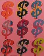 Andy Warhol - $ (9) (Prints and Multiples) h: 40 x w: 32 in / h: 101.6 x w: 81.3 cm