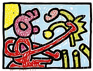 Keith Haring - Flowers #1 (Prints and Multiples) h: 36 x w: 50 in / h: 91.4 x w: 127 cm