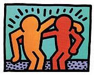 Keith Haring - Best Buddies (Prints and Multiples) h: 26 x w: 32 in / h: 66 x w: 81.3 cm