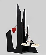 Crag with red heart