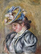 Jeune fille au chapeau fleuri