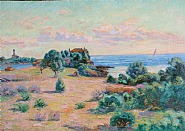 Armand Guillaumin - Agay, Phare de la Bannette, Baif de Boulaouris (Paintings) h: 25.8 x w: 36.2 in / h: 65.5 x w: 91.9 cm