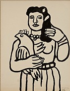Femme a l'oiseau