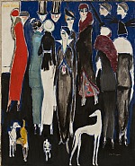 Kees van Dongen - La rue de la Paix (Paintings) h: 39.4 x w: 31.9 in / h: 100.1 x w: 81 cm