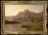 Alfred de Breanski Sr - Sheep grazing at the Loch’s Edge (Paintings)