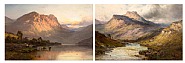Alfred de Breanski Sr - Loch Lomond & A Trout Stream near Stirling (Paintings)