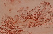 William Russell Flint - A Seaborne Goddess (Works on Paper (Drawings, Watercolors etc.)) h: 10 x w: 15 in / h: 25.4 x w: 38.1 cm