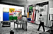 Alfred Leslie in Studio