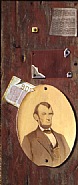 John Frederick Peto - Portrait of Lincoln (Paintings) h: 17.5 x w: 7.5 in / h: 44.4 x w: 19 cm