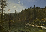 Albert Bierstadt - California on the Truckee River (Paintings) h: 19 x w: 27 in / h: 48.3 x w: 68.6 cm