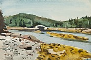 Fairfield Porter - Cove Bridge (Paintings) h: 12 x w: 18 in / h: 30.5 x w: 45.7 cm