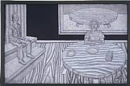 Richard Artschwager - Lunch for One (Paintings) h: 119 x w: 182.5 cm / h: 46.9 x w: 71.9 in