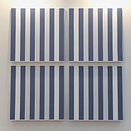 Daniel Buren - Les Tableaux, quatre éléments - Bleu marine (Paintings)