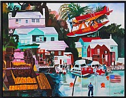 Malcolm Morley - Sea Plane Over Bermuda (Paintings) h: 116.8 x w: 152.4 cm / h: 46 x w: 60 in