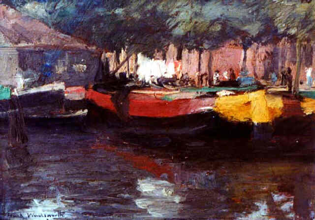  Frank Russell Wadsworth, Boat Scene