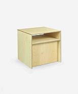 Donald Judd - Stool #3 with shelf (Sculptures) h: 19.8 x w: 19.8 x d: 19.8 in / h: 50.3 x w: 50.3 x d: 50.3 cm