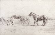 Daniel Garber - Old Barney (Works on Paper (Drawings, Watercolors etc.)) h: 8 x w: 13.5 in / h: 20.3 x w: 34.3 cm