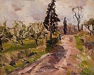 John Fulton Folinsbee - Road to Cedar h: 8 x w: 10 in / h: 20.3 x w: 25.4 cm