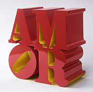 Robert Indiana - AMOR Red Yellow (Sculptures) h: 41 x w: 38 x d: 20 in / h: 104.1 x w: 96.5 x d: 50.8 cm