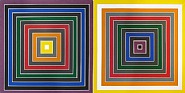 Frank Stella - Grey Scramble X (Double) (Paintings) h: 69 x w: 138 in / h: 175.3 x w: 350.5 cm