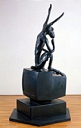 Barry Flanagan - Larger Thinker on Computer (Sculptures) h: 83.4 x w: 51.5 x d: 44.5 in / h: 211.8 x w: 130.8 x d: 113 cm