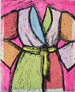 Jim Dine - Magenta Woodcut (Prints and Multiples) h: 30 x w: 21.8 in / h: 76.2 x w: 55.4 cm