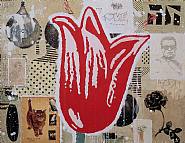 Donald Baechler - Gag Order (Works on Paper (Drawings, Watercolors etc.)) h: 91.4 x w: 116.8 cm / h: 36 x w: 46 in