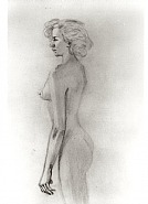 Alex Katz - Connie I (Works on Paper (Drawings, Watercolors etc.)) h: 56.2 x w: 38.1 cm / h: 22.1 x w: 15 in