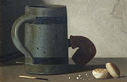John Frederick Peto - Stein and Biscuits (Paintings) h: 6 x w: 9 in / h: 15.2 x w: 22.9 cm