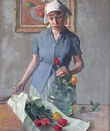 Robert Brackman - Persephone and Flowers (Paintings) h: 30 x w: 25 in / h: 76.2 x w: 63.5 cm