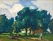 Gifford Beal - Back of Newburgh (Paintings) h: 36 x w: 47.5 in / h: 91.4 x w: 120.6 cm