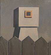 Untitled (Tower with Wooden Fence in Foreground)