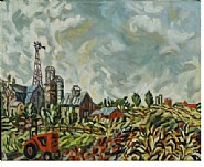 Amish Farm with Tractor