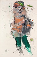 Jack Levine - All Girl Band (Paintings) h: 41 x w: 26.5 in / h: 104.1 x w: 67.3 cm