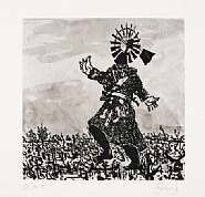 William Kentridge - (Scarecrow) from the West Coast Series (Prints and Multiples) h: 46 x w: 46 cm / h: 18.1 x w: 18.1 in