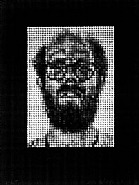 Chuck Close - Self-Portrait/Spitbite/White on Black (Prints and Multiples) h: 20.5 x w: 15.8 in / h: 52.1 x w: 40.1 cm
