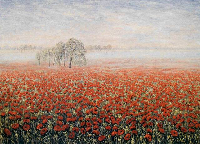  Nur Goksu, Willow Trees, Poppies and The Lake