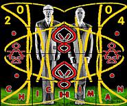 Gilbert and George - Chichiman (Mixed Media) h: 111 x w: 132.3 in / h: 281.9 x w: 336 cm