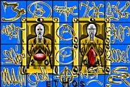 Gilbert and George - Ethos (Mixed Media) h: 111 x w: 165.4 in / h: 281.9 x w: 420.1 cm