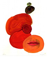 Tony Oursler - Ouch (Paintings) h: 14 x w: 11 in / h: 35.6 x w: 27.9 cm