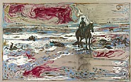 Lt. Sydney A. Cloman, First Infantry, on His Horse on the Wounded Knee Battleground