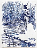Adventures of Huckleberry Finn - On the Raft (after Mark Twain),