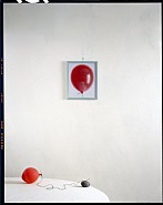 Balloon, Rock on Table with Painting