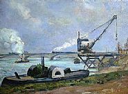 Armand Guillaumin - La Seine A Paris (24) (Paintings) h: 13 x w: 18.1 in / h: 33 x w: 46 cm
