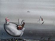 Yves Tanguy - Roux en hiver (660) (Paintings) h: 10.4 x w: 13 in / h: 26.4 x w: 33 cm