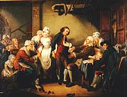 Jean Baptiste Greuze - L'accordée de Village NN-371 (Paintings) h: 37 x w: 48.8 in / h: 94 x w: 124 cm