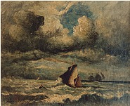 Jules Dupré - Sailing Ships in Choppy Seas (Paintings) h: 15 x w: 18 in / h: 38.1 x w: 45.7 cm