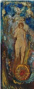 Odilon Redon - La Roue de la Fortune (447) (Paintings) h: 15.1 x w: 5.6 in / h: 38.4 x w: 14.2 cm