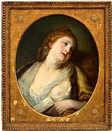 Jean Baptiste Greuze - Painting (Paintings) h: 21 x w: 17.5 in / h: 53.3 x w: 44.4 cm